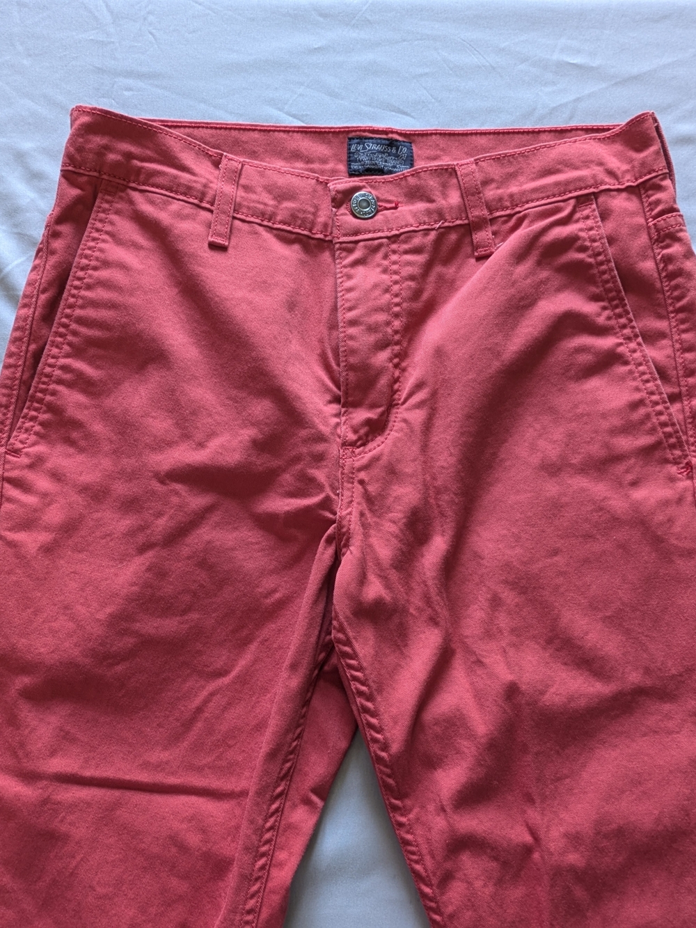 Levi’s Coral Pink White Tab Colored Denim Jeans Size 29x32